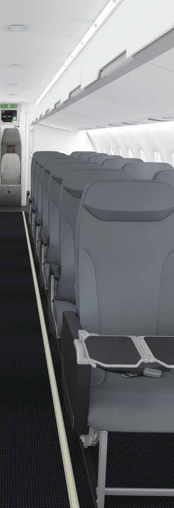 A COMFORTABLE CABIN CONTINUOUSLY INNOVATING Lightweight Geven seats Up to 100