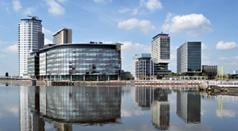 The Lowry The Designer Outlet Mall Vue Cinema Holiday Inn Quay House Premier Inn ITV and SIS have followed BBC into MediaCityUK which has created a media power house for the area and is acting as a