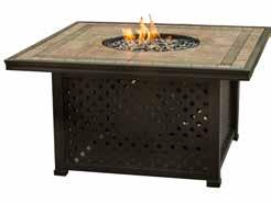Rockwood Fire Table Burnished Bronze Included Amber Luster 42"W 24"H 123 lbs $1,349 Options (for Amherst and Saratoga