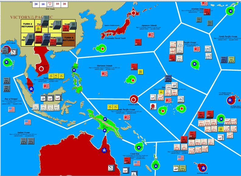 VITP KOTH Rd 42 Game 15 Summary Daniel Blumentritt (IJN Bid 4) Mark Traylor (USN) Turns 1-2. IJN made a fairly clean sweep of Pearl Harbor, but the British are doing relatively OK.