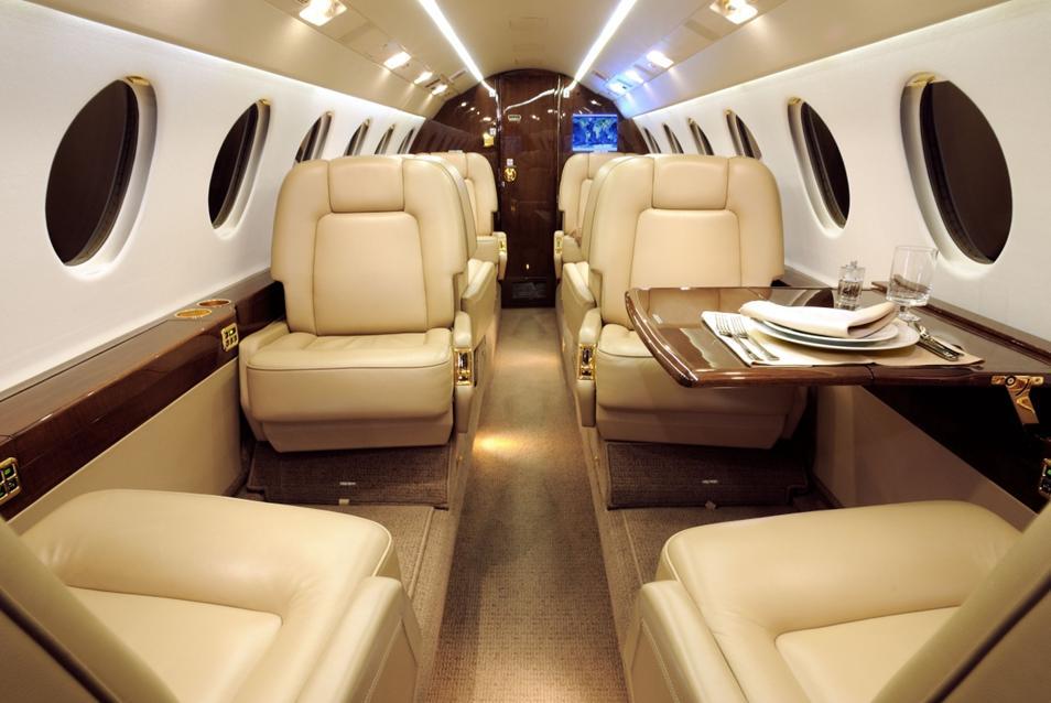 INTERIOR INTERIOR DESCRIPTION (Interior completed at Dassault Falcon Little Rock, refurbished at Duncan Aviation, Battle Creek and Lincoln) The eight passenger interior features a 4-place forward