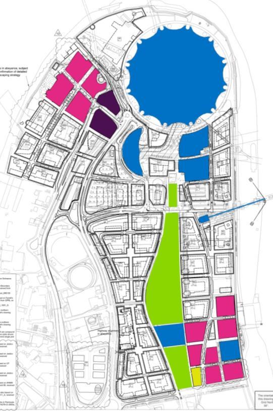 The New Strategy 11 residential and two nonresidential plots covering 25 acres: seven in the South four at Peninsula Quays 2,963 apartments: 2,320 private 643 affordable Retail, restaurants and two