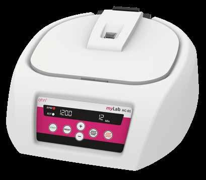 HC-02 Hematocrit Centrifuge 12000 rpm Usage - determination of volume fractions of erythrocytes (red blood cells) in blood and also for separation of blood and solutions Capacity - 24 capillary tubes