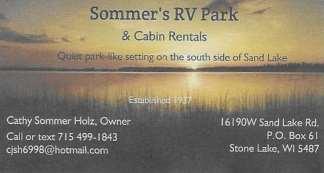 PAGE 5 SOMMERS RESORT CELEBRATES 80 YEARS IN BUSINESS This past summer, Cathy Sommer Holz finished cleaning out and renovating the original main house at the Sommers RV Resort on the south side of