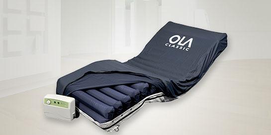 PRESSURE RELEVING MATTRESSES OLA CLASSIC 8 FULL REPLACEMENT SYSTEM The Ola Classic is a total replacement pressure relieving mattress system suitable for patients with a High/Very High Risk of