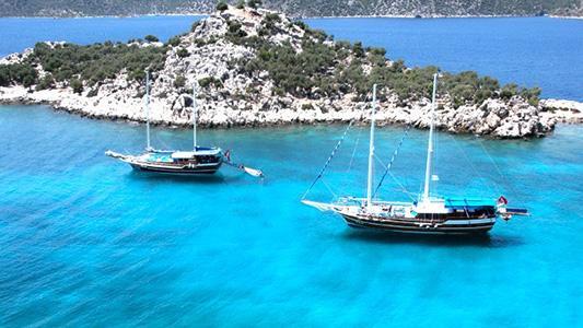 Spend the day cruising the blue waters of the Turkish Mediterranean. Your yacht will sail to hidden coves where you can take a dip in the sea and work on your sun tan as you sail to the next cove.