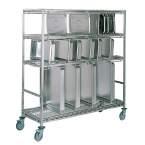 TRAY TROLLEY STAINLESS STEEL / SERVING TROLLEYS STAINLESS