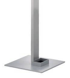 offers additional stability High wall thickness of the profiles provides additional stability for the coat stand