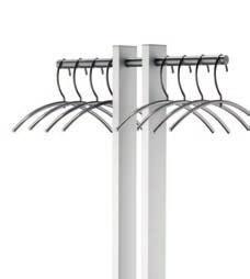 stand for clothes hangers can be installed in many locations or used wherever wall mounting is not possible