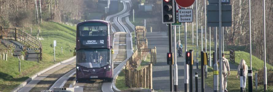 Local activities Leigh guided busway The North West s first guided busway takes passengers from the towns of Leigh and Atherton to Manchester city centre in 50 minutes, significantly cutting journey