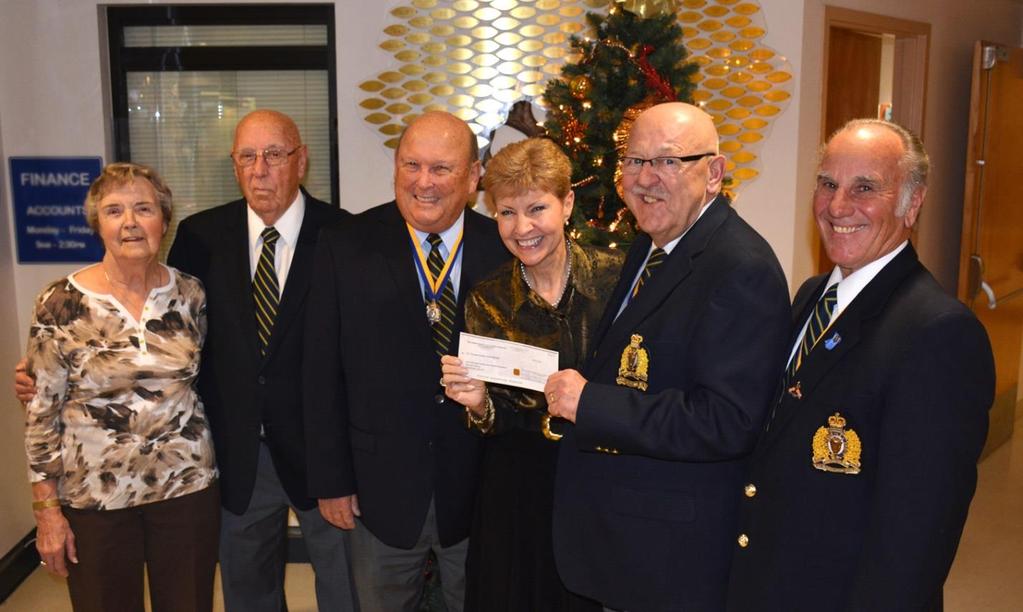 SOUTH OKANAGAN DIVISION MAKES HISTORY WITH DONATION OF TEN THOUSAND DOLLARS TO THE SOUTH OKANAGAN SIMILKAMEEN HOSPITAL FOUNDATION: It was with great pride senior members of the Executive gathered at