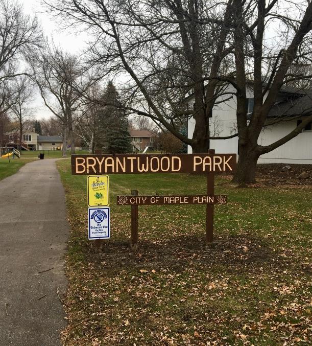 Park Signs (City-wide)- Currently Bryantwood Park is the only park