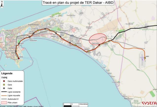 Dakar-Diamniadio-Aibd Regional Express Train Project - Phase 1: Dakar-Diamniadio Segment Purpose: The project's development objective is to contribute to the restructuring of the urban transport