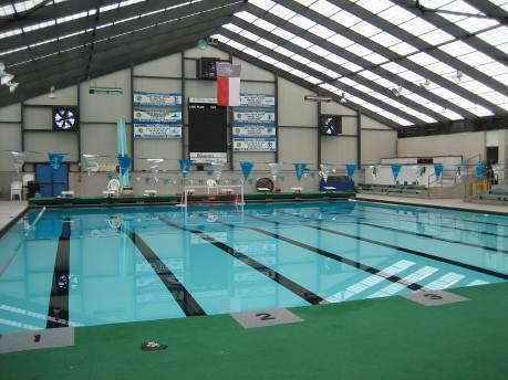School athletic department uses its pool for student swimming, diving, and water polo.