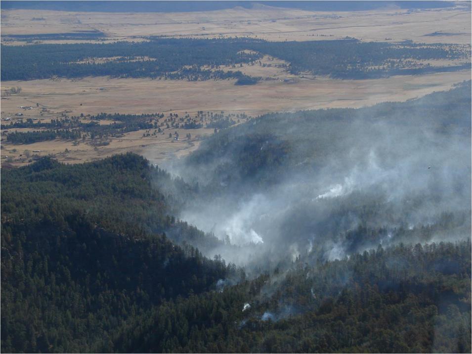 Fire intensity and spread increases with the steepness of the slope. Flames preheat the fuels above. Topography can channel wind strength and speed.