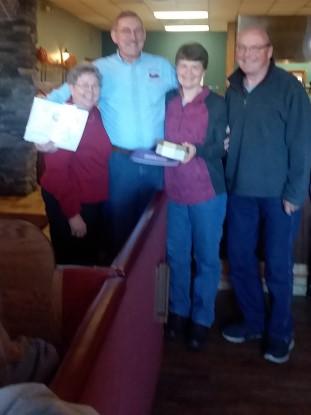 and Patti W. for winning the 50/50 Ice Cream Trail The winner s of the Ice Cream Trail was Hal & Dottie. Congratulations to them both. And thanks to Augie and Lynn for handling the paperwork.