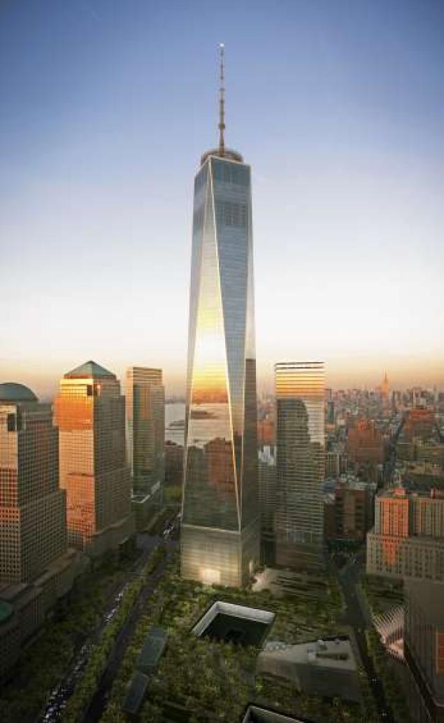 Now, a beautiful new World Trade Center is being constructed right next to the 9/11 memorial.