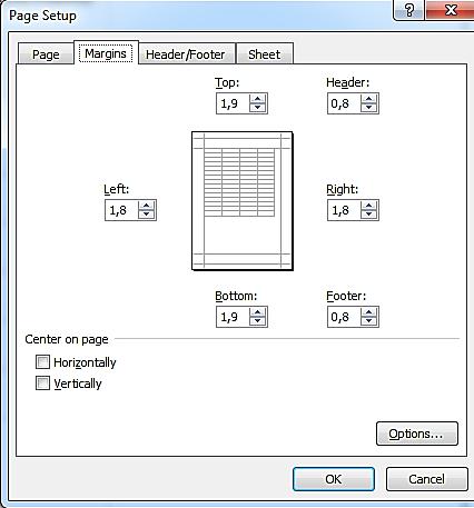 Radni list može imati više područja za štampanje ali svako područje će se štampati kao posebna stranica.