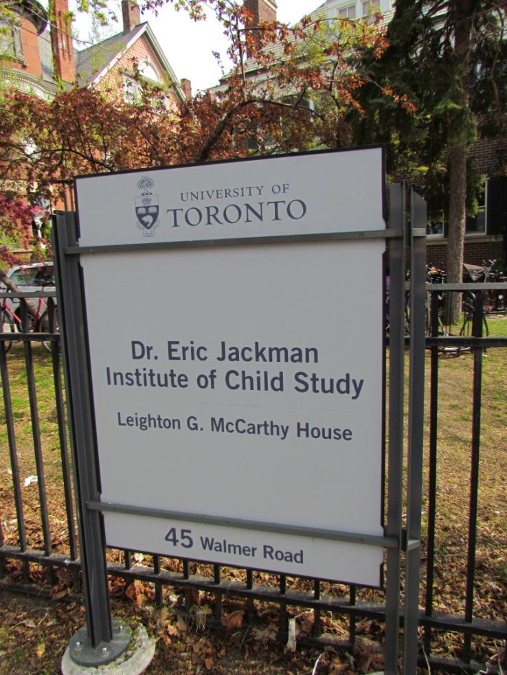 The Laboratory School at the Dr. Eric Jackman Institute of child study http://www.oise.utoronto.ca/ics/ The Laboratory School at the Dr.