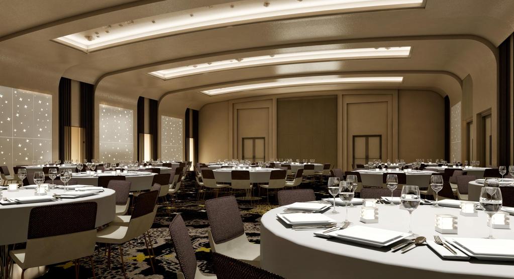 BALLROOM Spacious pillar-less ballroom with capacity of 640 persons Themed to any style or occasion Ideal