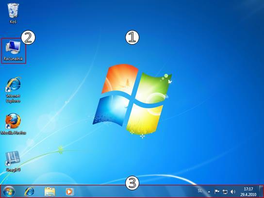 Windows Po uspešni prijavi vstopimo v operacijski sistem.