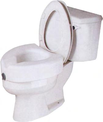 TOILET SEATS RAISED TOILET SEAT WITH CLAMP Easily secured to toilet seat with