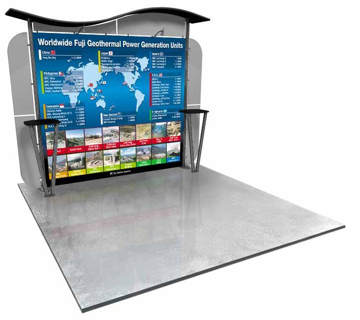 This lightweight booth can be assembled in a matter of minutes and will save you money on shipping costs.