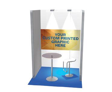 (white), 1 brochure holder, 3 m² graphic print, WIFI, power supply and exhibition carpet Start-Up Stand C** 1160* System Frame