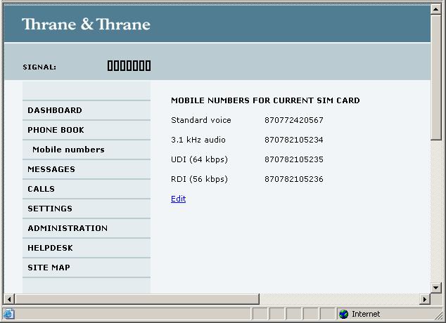 Pregled i ureñivanje mobilnih brojeva Pregled mobilnih brojeva Da biste vidjeli mobilne brojeve terminala, izaberite PHONE BOOK > Mobile numbers na lijevoj strani ploče za upravljanje.