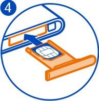 2 Da biste otključali držač SIM kartice, povucite držač nalevo. Pažljivo izvucite držač. 3 Izvucite karticu.