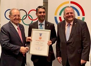 SPORTS Abhinav Bindra, India s only individual Olympic Gold medalist was awarded the coveted Blue Cross, Shooting s highest honour by the ISSF, International Shooting Sport Federation The 36-year old