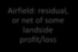 residual, net of all other landside profit/loss