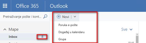 Korištenje Outlooka 2016 i Pošte i Kalendara Kako bi nam korištenje Outlooka 2016 i Pošte i Kalendara bilo jednostavnije, dat ćemo nekoliko smjernica.