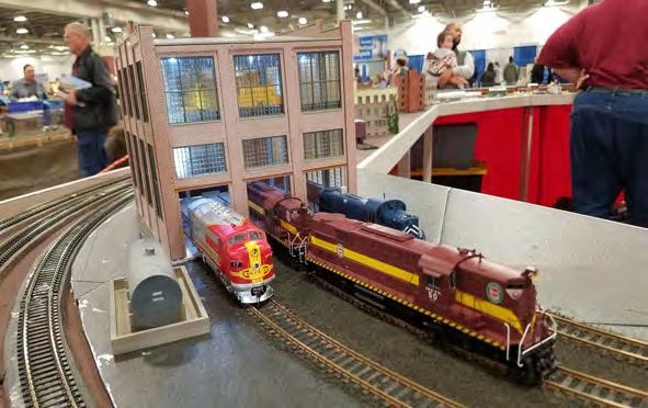 AHSOME president Jeff Golding agrees, It only took us about 40 minutes to unpack and assemble the layout this year at TrainFest. It will take about that time to do the take down and store the layout.