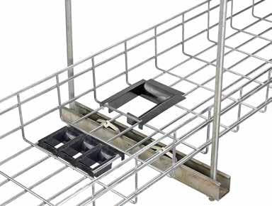 ire Basket Tray System Accessories for ire Basket Tray, Supports and Fittings Description Tray idth Finish Catalog Number Radius Down Increases cable protection and cable bend control; 1 per box 4"