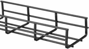 ire Basket Tray System Flat Style Cross-ire Basket Tray Features Flat shaped cross-wires provide significantly more surface area to support weight of cables - Ideal for Cat 6 and 6A applications Flat