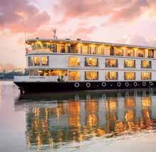Ganges Voyager II THIS FIVE-STAR HOTEL floats through India. The magnificent design and décor onboard this ship draw inspiration from the colors and gorgeous scenery throughout India.