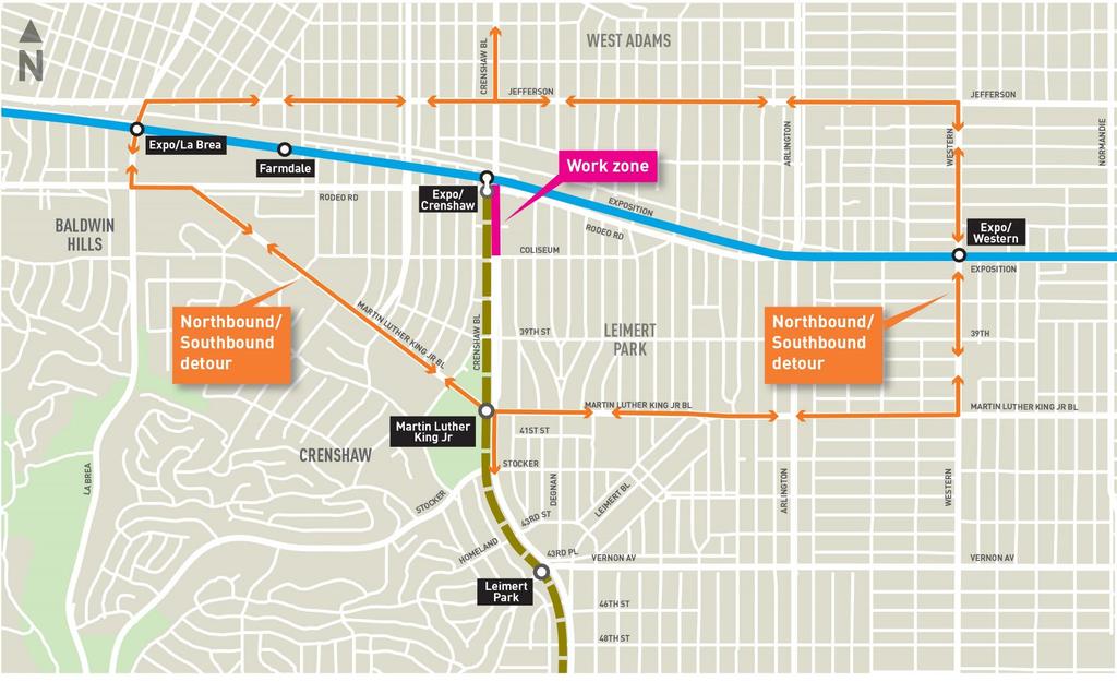 Expo/Crenshaw Bl Station Phase 3: Expo/Crenshaw Station Area