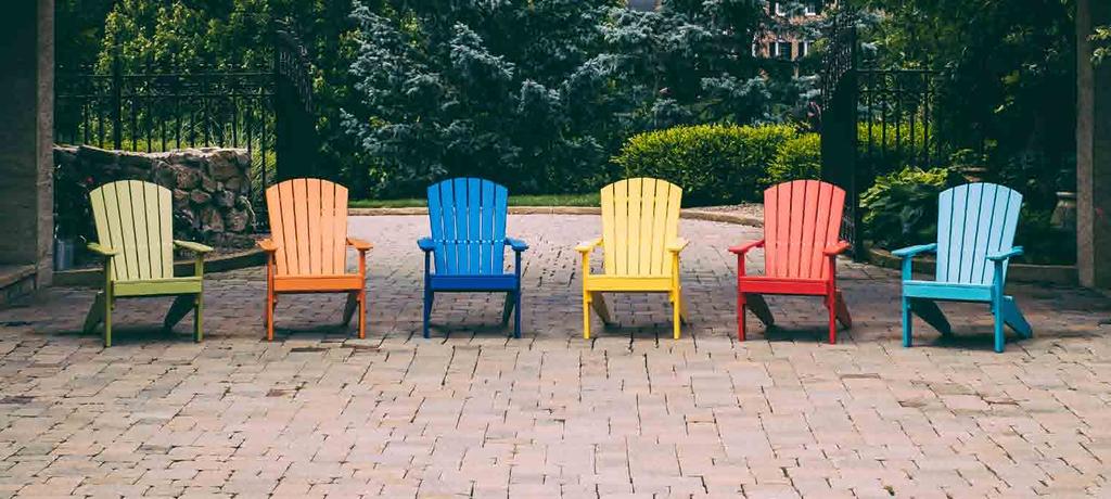 DECK CHAIRS ABOVE: Deluxe Adirondack Chair