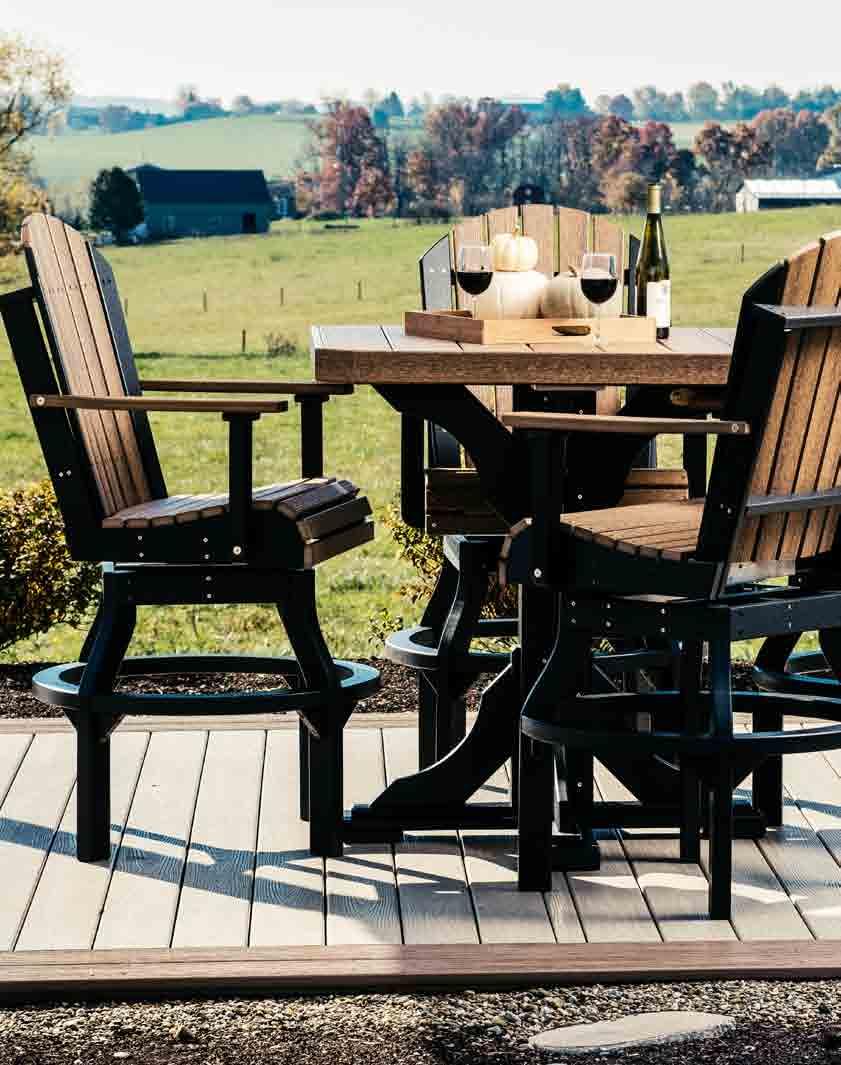 4 x 6 Rectangular Table and Adirondack Swivel