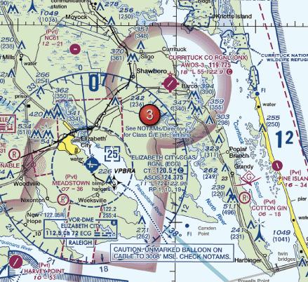 25. What is the recommended communications procedure for a landing at Currituck County Airport? A. Contact Elizabeth City FSS for airport advisory service B. Transmit intentions on 122.