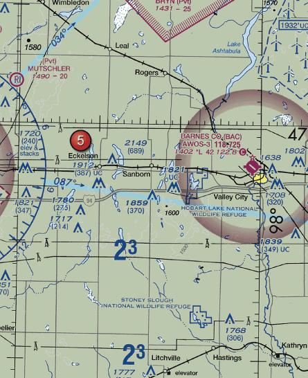 37. The airspace overlying and within 5 miles of Barnes County Airport is A. Class G airspace from the surface up to but not including 700 feet AGL B.