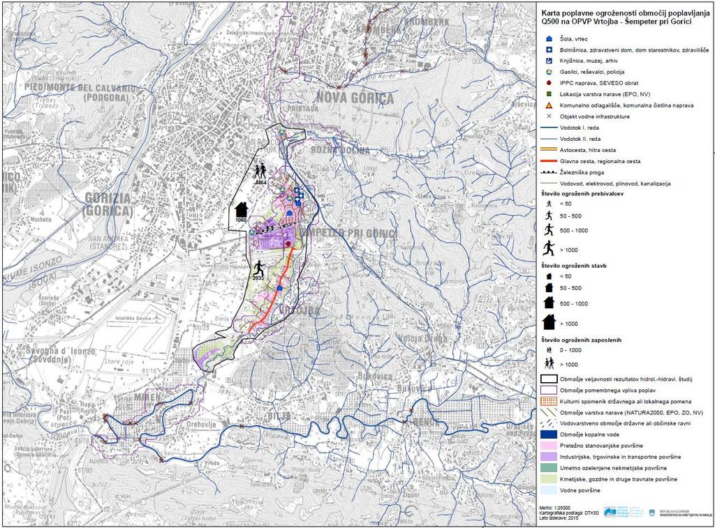 Karte poplavne nevarnosti, razredov nevarnosti in ogroženosti - namen in vsebina Omejitev vnosa škodnega potenciala na poplavna območja Ozaveščanje o poplavni nevarnosti KPN trije razredi Dosegi