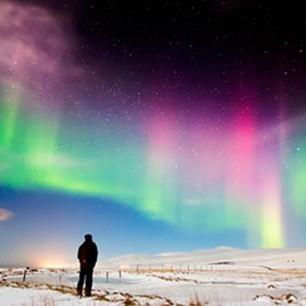 Northern Lights in Iceland are visible during the winter months, from September to April.