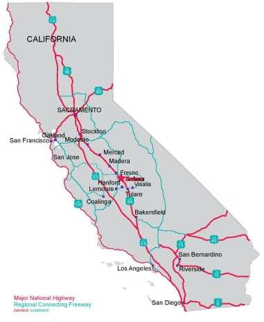 Benefits of a Central Valley Location: Easy Access to all West Coast Markets Business Friendly Communities and Ports Lower shipping costs for operations with Convenient central California location