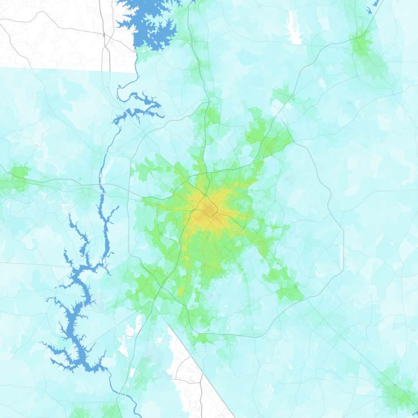 Charlotte Charlotte-Gastonia-Rock Hill, NC-SC Jobs within 30 minutes by transit, averaged 7 9 AM 0 1,000 1,000 2,500 2,500 5,000 5,000 7,500