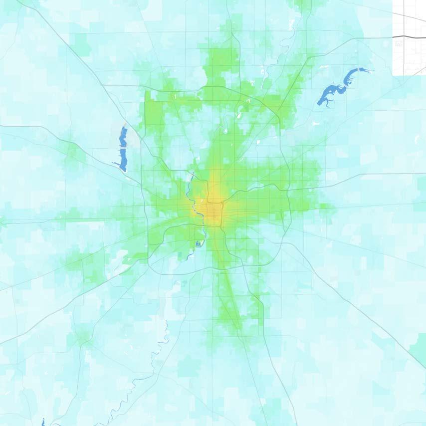 Indianapolis Indianapolis-Carmel, IN Jobs within 30 minutes by transit, averaged 7 9 AM 0 1,000 1,000 2,500 2,500 5,000 5,000 7,500 7,500
