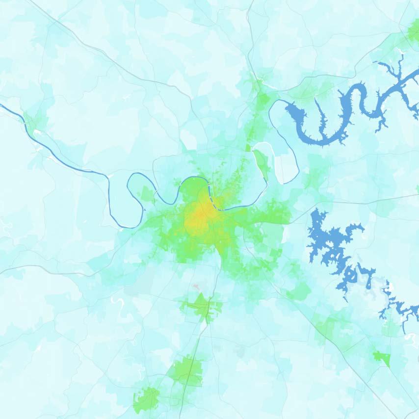 Nashville Nashville-Davidson-Murfreesboro-Franklin, TN Jobs within 30 minutes by transit, averaged 7 9 AM 0 1,000 1,000 2,500 2,500 5,000 5,000
