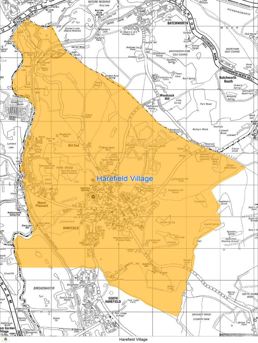 b) Wards to the North of the A40: PROPOSED NAME: HAREFIELD VILLAGE MEMBERS TO BE ELECTED: 1