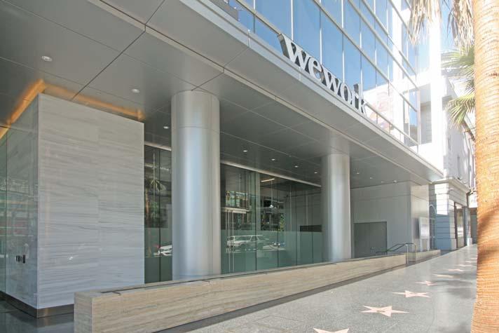 WeWork occupies all seven floors (115,000 SF) above the premises Highly visible location Covered outdoor seating area on Hollywood Walk of Fame LEED Gold Certified AVAILABILITY: 2,125 rsf 2,125 rsf